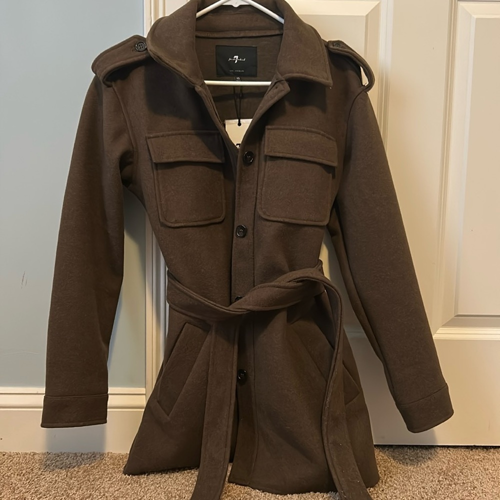 7 For All Man Kind Wool Short Peacoat